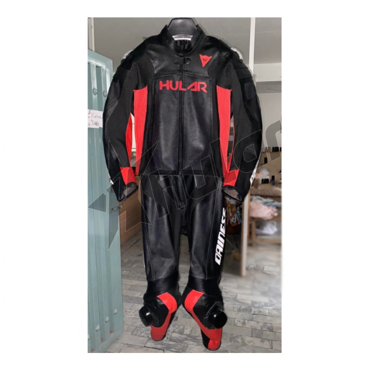 Dainese motorcycle suit black and red 2pc custom size S to .....