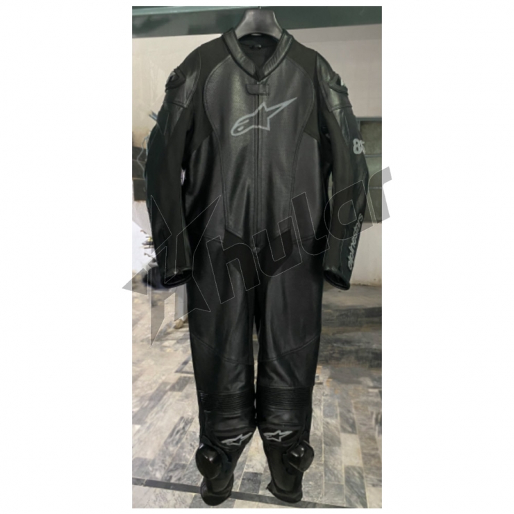 alpinestar motorcycle suit black and white 1pc  custom size S to ......