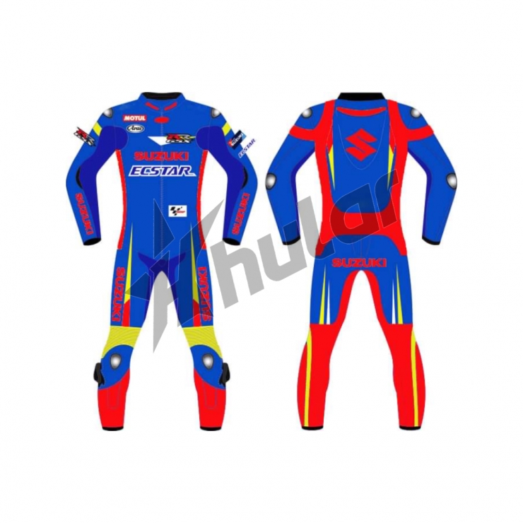 suzuki motorcycle suit blue and red custom size S to ....